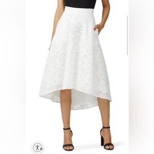 NWT RACHEL ROY WHITE EYELET COTTON MATCHING TOP SKIRT SET XXL